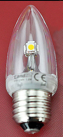 LED Bulb Candle Shape E-26 Socket Base - Non-Dimmable (35C-E26)