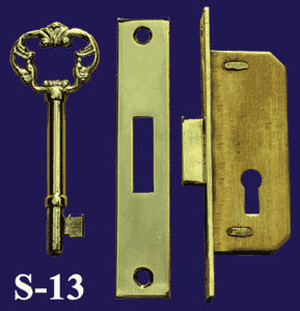 Antique Style Full Mortise Cabinet Lock (S-13)