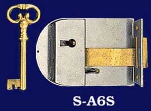 Steel American Style Long Lock w/ Key (S-A6S)