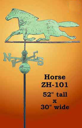 Running Horse Copper Weather Vane (ZH-101)