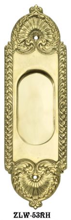 Victorian Recessed Pocket Door Handle No Keyhole (ZLW-53RH)