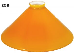 Glass Shade Recreated 10" Yellow Trumpet Cased Glass Shade 2 1/4" Fitter (ZR-17)
